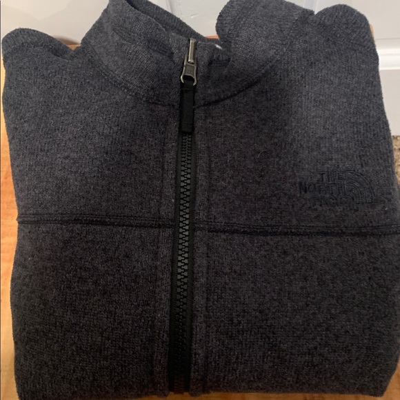 Boys XS (size 6) The North Face Kids Charcoal Fleece Jacket - Picture 3 of 6